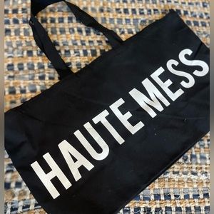 Haute Mess Oversized XL Tote Weekender Travel Bag Maxi Shopper VGUC